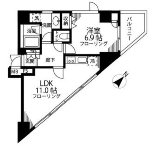 海水館 303 間取り図