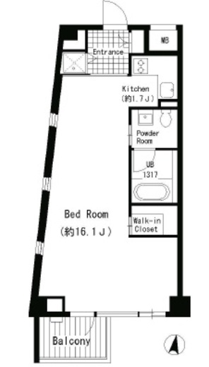 JMFレジデンス世田谷三宿 201 間取り図