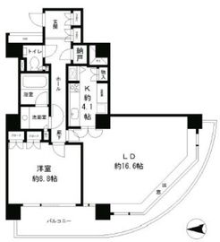 リバーポイントタワー 1508 間取り図