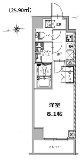 S-RESIDENCE三田慶大前 (エスレジデンス三田慶大前) 702 間取り図