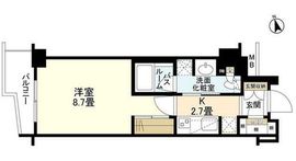 アトラス四谷本塩町 6階 間取り図