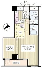 コンフォリア銀座イースト弐番館 1004 間取り図