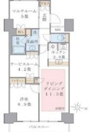 ブリリアイスト東雲キャナルコート 1321 間取り図