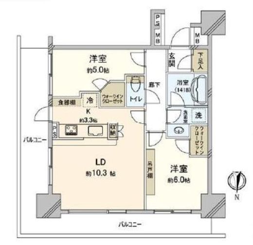 フェイバリッチタワー品川 18階 間取り図