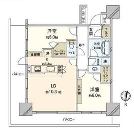 フェイバリッチタワー品川 18階 間取り図