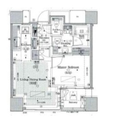 パークタワー芝公園 9階 間取り図