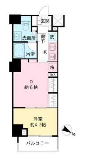 IBIS市ヶ谷 (アイビス市ヶ谷) 307 間取り図