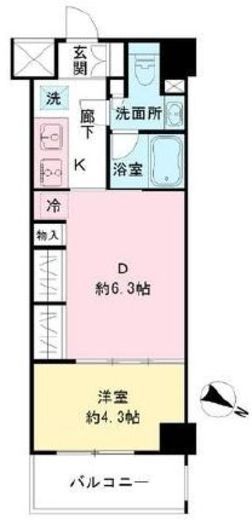 IBIS市ヶ谷 (アイビス市ヶ谷) 306 間取り図