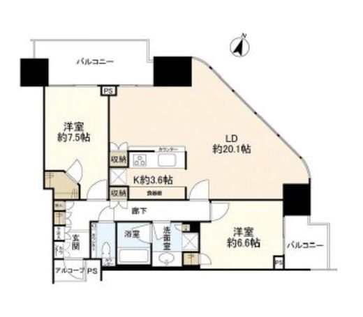 二子玉川ライズタワー 8階 間取り図