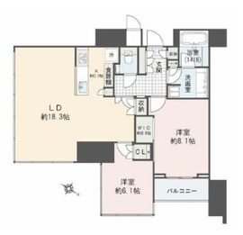 THE ROPPONGI TOKYO CLUB RESIDENCE 14階 間取り図