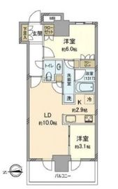 浅草タワー 10階 間取り図