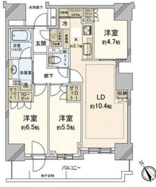 パークタワー山王 19階 間取り図