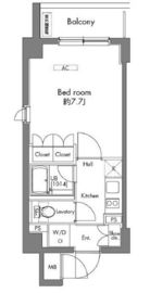 プラウドフラット早稲田 401 間取り図