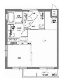 パティーナV代々木上原 2階 間取り図