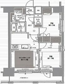 メイングランディア浅草 14階 間取り図
