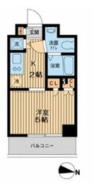 エスティメゾン武蔵小山 406 間取り図