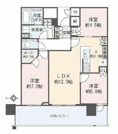 パークタワー晴海 7階 間取り図