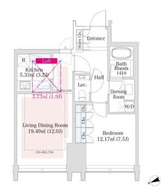 ラ・トゥール新宿グランド 2802 間取り図