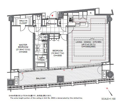 虎ノ門ヒルズレジデンス 45階 間取り図