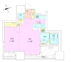 RBM築地レジデンス 301 間取り図