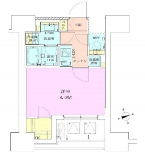 RBM築地レジデンス 1202 間取り図