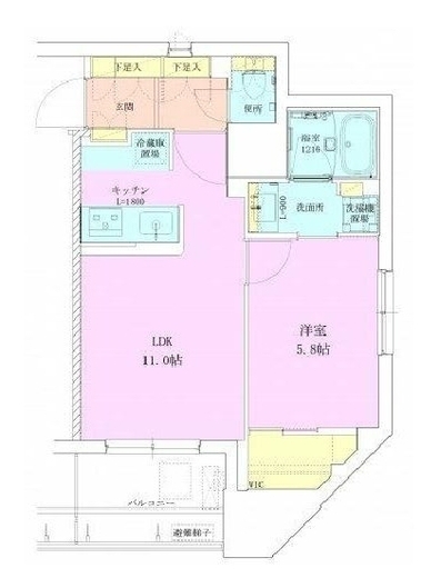RBM築地レジデンス 804 間取り図