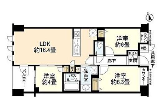 オープンレジデンシア目白台ヒルトップ 3階 間取り図