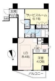 サンウッド文京千駄木フラッツ 12階 間取り図