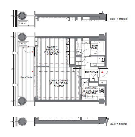 虎ノ門ヒルズレジデンス 37階 間取り図