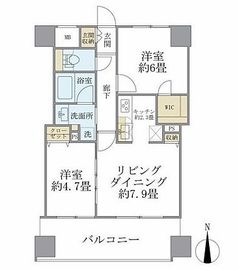 エミリブ東長崎 402 間取り図