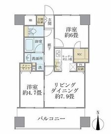 エミリブ東長崎 404 間取り図