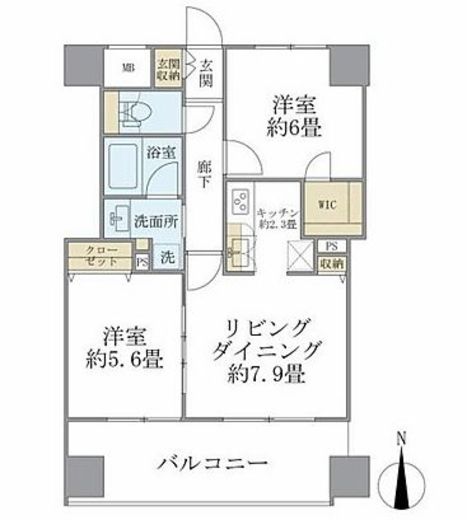 エミリブ東長崎 1101 間取り図
