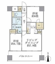 エミリブ東長崎 405 間取り図