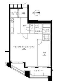 レジデンシャルアート代々木公園 5階 間取り図