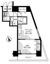 銀座レジデンス伍番館 801 間取り図