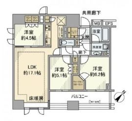 ブランズ六義園アヴェニュー 2階 間取り図