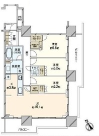 プラウドタワー東雲キャナルコート 32階 間取り図