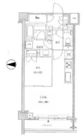 オープンレジデンシア広尾ザ・ハウス サウスコート 6階 間取り図