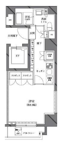 セジョリ西麻布 3階 間取り図