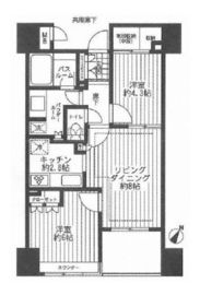 ルネ神楽坂 7階 間取り図