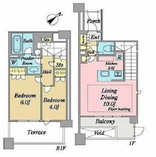オープンレジデンシア用賀 1階 間取り図
