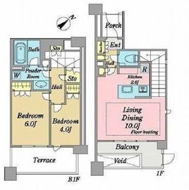 オープンレジデンシア用賀 1階 間取り図