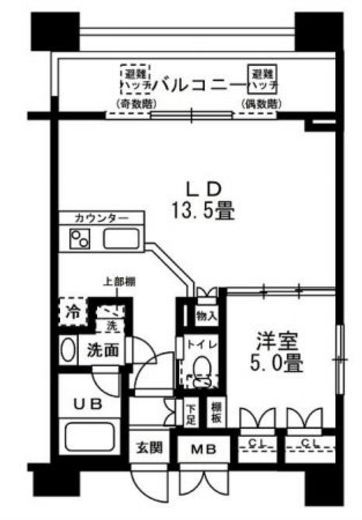 レジディア錦糸町 1206 間取り図