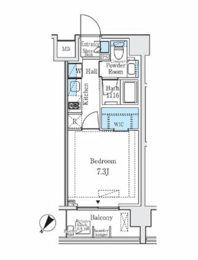 ディームス大塚 304 間取り図