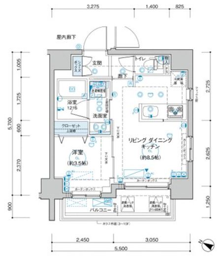 リヴァプール東池袋 7階 間取り図