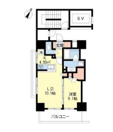 レフィール神保町 2階 間取り図