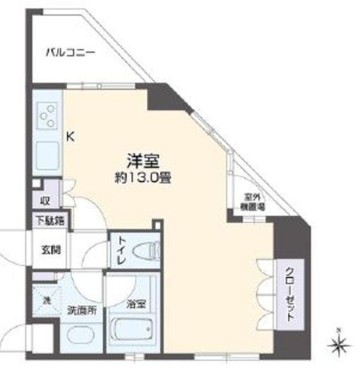リエトコート四谷 301 間取り図