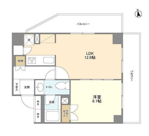 BPRレジデンス代々木 401 間取り図