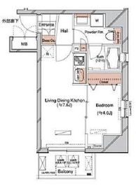 レジデンシャルスター武蔵小山 3階 間取り図