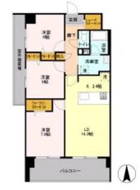 ロイヤルパークス梅島 307 間取り図